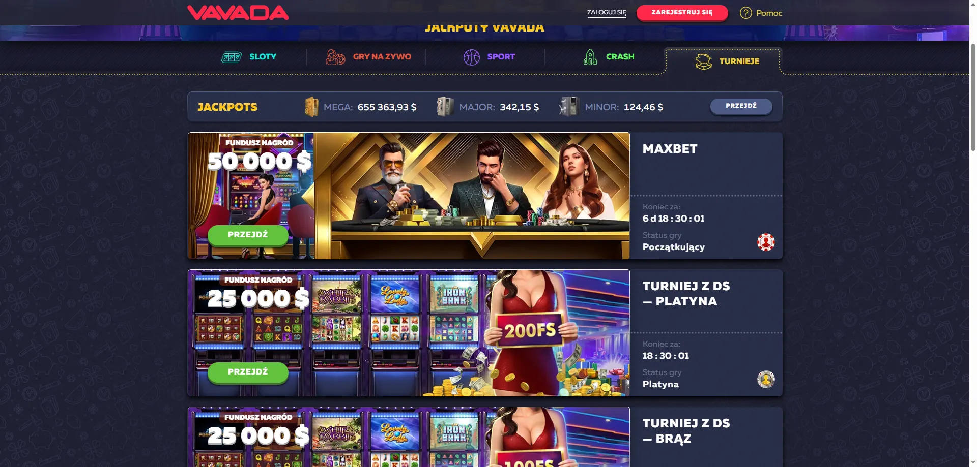 Bonus powitalny Vavada Casino do 4300 PLN i darmowe spiny